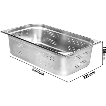 Dóza na potraviny G.Gastro GN nádoba perforovaná 1/1 - hloubka 150 mm