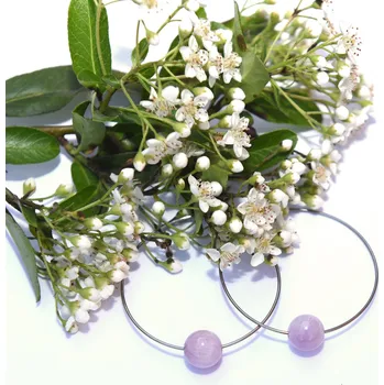 Náušnice Kunzit brazilie náušnice