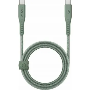 Datový kabel Energea USB kabel USB-C - USB-C 1,5 m zelený