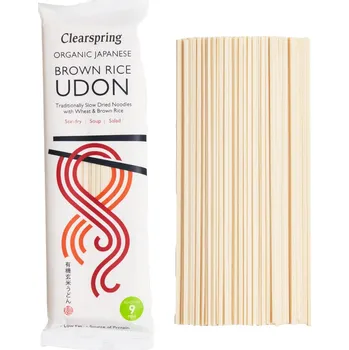 Japonské nudle UDON s hnědou rýží - VEGAN - Clearspring 200g