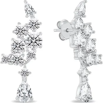 Náušnice Brilio Silver Stříbrné náušnice se zirkony EA1134W (Ag925/1000, 6,28 g)