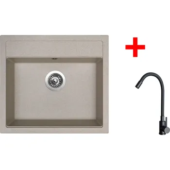 Granitový dřez Sinks SOLO 560 Avena + ELASTA černá matná