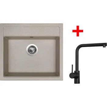 Granitový dřez Sinks SOLO 560 Avena + ELKA Černá matná