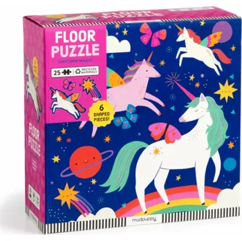 Puzzle Mudpuppy Podlahové puzzle Kouzelní jednorožci 25 dílků
