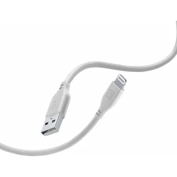 Datový kabel Cellular Line Kabel USB Lightning - USB-A 1,2 m šedý (USBDATASOFTMFID)