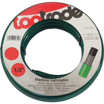 Zahradní hadice TOPTRADE hadice zahradní, zeleno - černá, neprůhledná, 1/2", 15 m (TOPTRADE hadice zahradní, zeleno - černá, neprůhledná, 1/2", 15 m)