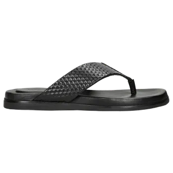 Pánské žabky Černé Kožené Žabky Pánské Wojas 3201251 41