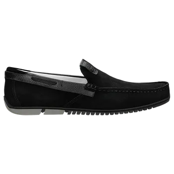 Pánské polobotky Černé Pánské Mokasíny S Šedou Vložkou Na Podrážce Wojas 1019071 44