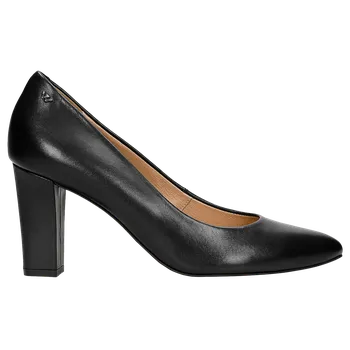 Dámské lodičky Dámské Černé Lodičky Z Hladké Kůže Wojas 3505551 39,5