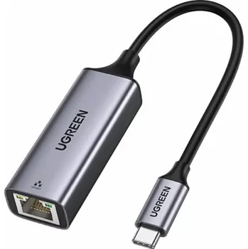 Síťová karta Ugreen Adaptér USB-C na RJ45, hliníkový, gigabitový Ethernet (šedý)