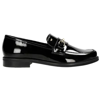 Dámské polobotky Luxusní Černé Dámské Mokasíny Z Lakované Přírodní Kůže Wojas 4609231 40