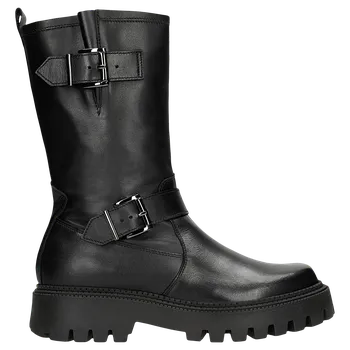 Dámské polobotky Černé Dámské Bikery Z Hladké Kůže Wojas 5528551 39