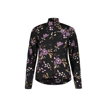 Cyklistická bunda Bunda na kolo Maloja SeisM. Jacket Printed W - deep black brushflower XL