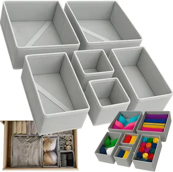 Úložný box Paradox 6dílná sada úložných boxů do skříně MAXO / Šedá