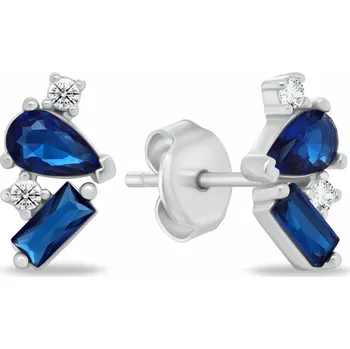 Náušnice Brilio Silver Půvabné stříbrné náušnice se zirkony EA1170WB + 2 měsíce na vrácení zboží