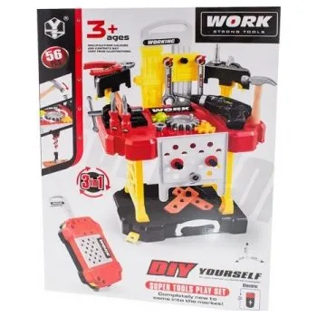 Dětská dílna Dětská dílna s nářadím v kufříku, 56 ks