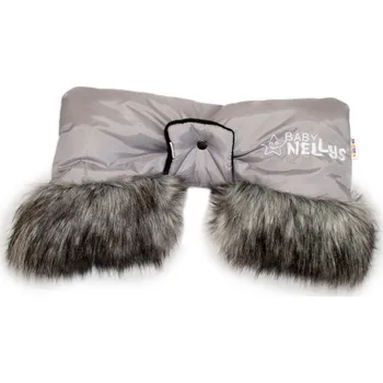 Rukávník Rukávník ke kočárku s kožešinkou, šedý