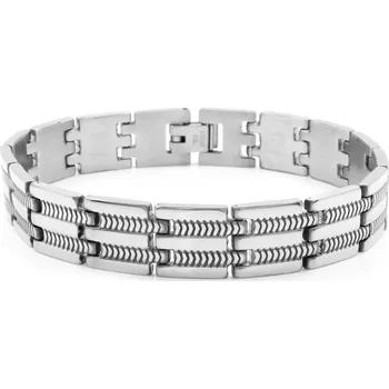 Náramek BRUNOshop.cz Náramek TIRE TRACK stříbrná 21 cm