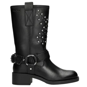 Dámské kozačky Robustní Stylové Vysoké Kotníkové Boty Dámské Z Černé Kůže Wojas 5525151 37