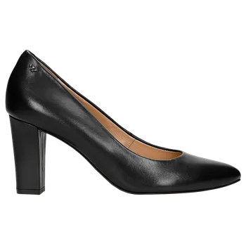 Dámské lodičky Dámské Černé Lodičky Z Hladké Kůže Wojas 3505551 39