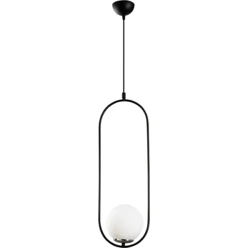 Lustr VALMEN 1xE27 20x66-146 cm, černá/bílá + vyzvednutí ZDARMA