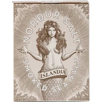 Koření Arktická sůl 100 g, uzená, vločky, box, Nordur Salt