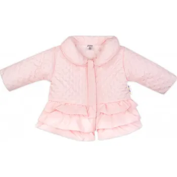 Kojenecká bunda Baby Nellys Dětská přechodová bundička s volánky, světle růžová, vel. 92
