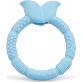 GiliGums Silikonové kousátko Květ, modré