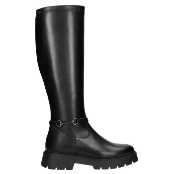 Dámské kozačky Černé Dámské Kozačky Z Hladké Kůže S Kovovou Ozdobou Wojas 7105151 36