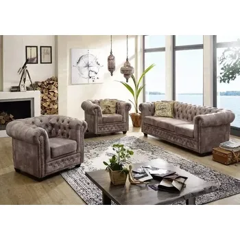 Sedací souprava Askont Chesterfield Oxford: Sedací souprava 3+1+1