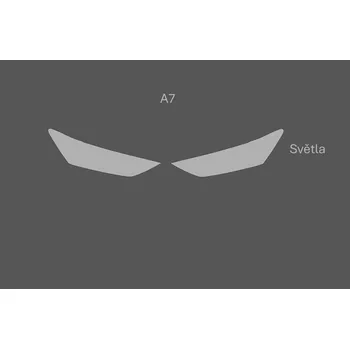 Polep vozidla JEM PPF předřezaná fólie světla Audi A7 Fólie: Transparentní