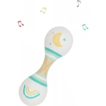 Dřevěné chrastítko rumba koule, Rainbow - Night, - tyrkysové