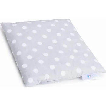 Dekorativní polštářek Velký nahřívací polštářek s třešňovými pecičkami, termofor - Puntíky v šedé