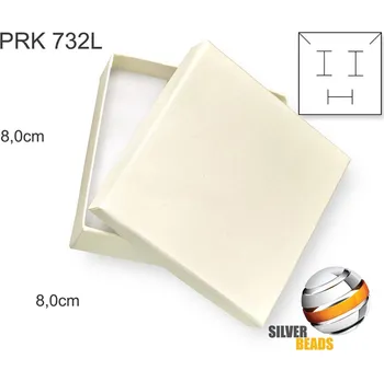 Dárková krabička Krabička na šperky. Materiál papír . Ozn. PRK 732L. Velikost 8x8cm. Barva Smetanová