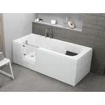 A-interiéry Polimat VOVO vana pro seniory 140 x 70 cm s dvířky vč. sifonu bílá POL_VOV00276