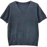 Merino-hedvábný top s krátkým rukávem SOFTY dark grey XS / Šedá