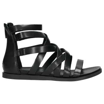 Dámské sandále Páskové Dámské Sandály Z Černé Lícové Kůže Wojas 7606251 36