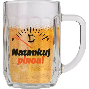 Sklenice Půllitr dárkový - Natankuj plnou