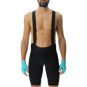 Cyklistické kalhoty Cyklistické kalhoty UYN BIKING METARACE OW BIB SHORTS MULTILINGUA - Black/Turquoise XXL
