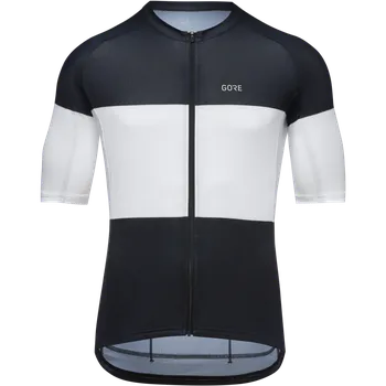 cyklistický dres Cyklistický dres GORE Spirit Stripes Jersey - black / white XXL