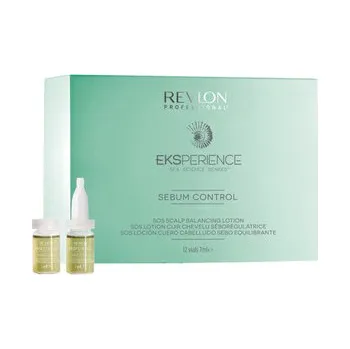 Vlasová regenerace Revlon Professional Eksperience Sebum Control SOS Scalp Balancing Lotion kúra pro mastnou vlasovou pokožku 12 x 7 ml