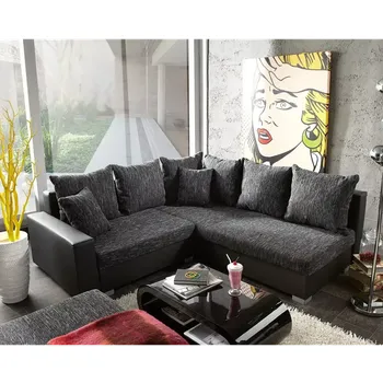 Sedací souprava ASKONT Olimpic černá Rohová sedací souprava - pravá/levá