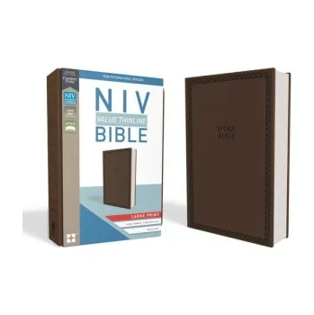 NIV, Value Thinline Bible, Large Print, Imitation Leather, Brown – Zondervan (EN)