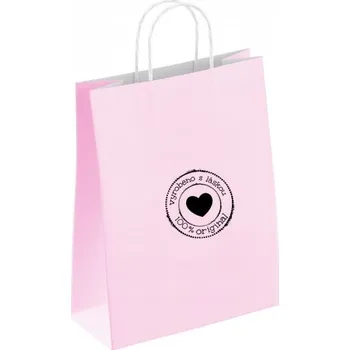Dárková taška Dárková taška Made with love, papírová - růžová