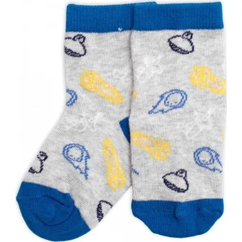 Dětské bavlněné ponožky Vesmír - šedé
