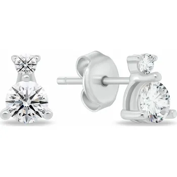 Náušnice Brilio Silver Minimalistické stříbrné náušnice se zirkony EA1175W + 2 měsíce na vrácení zboží