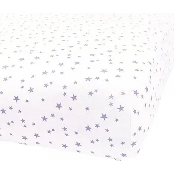 Prostěradlo Bavlněné prostěradlo do postýlky 60x120cm - bílé s mini hvězdičkami