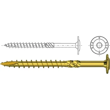 Vrut Vrut konstrukční 4,0x 40 talířová hlava T20 ZŽ KT09773