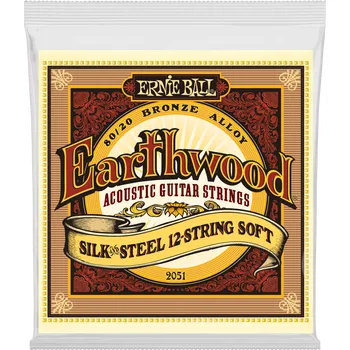Struna pro kytaru a smyčcový nástroj Ernie Ball 2051 Earthwood Silk & Steel 12 Struny pro akustickou kytaru