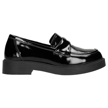 Dámské polobotky Černé Lakované Mokasíny Typu Penny Loafers Wojas 4630531 40